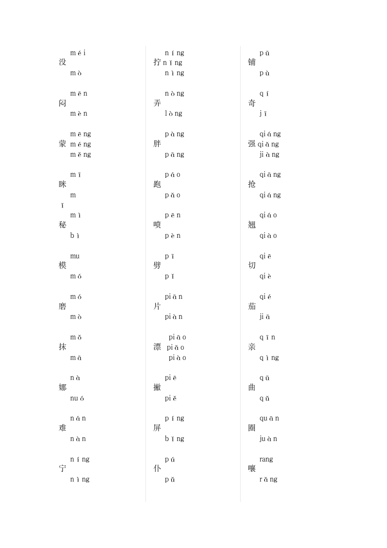 小学五年级语文多音字专项练习.doc第5页