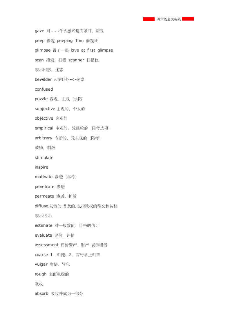 大学英语六级考试常考词汇.doc第15页