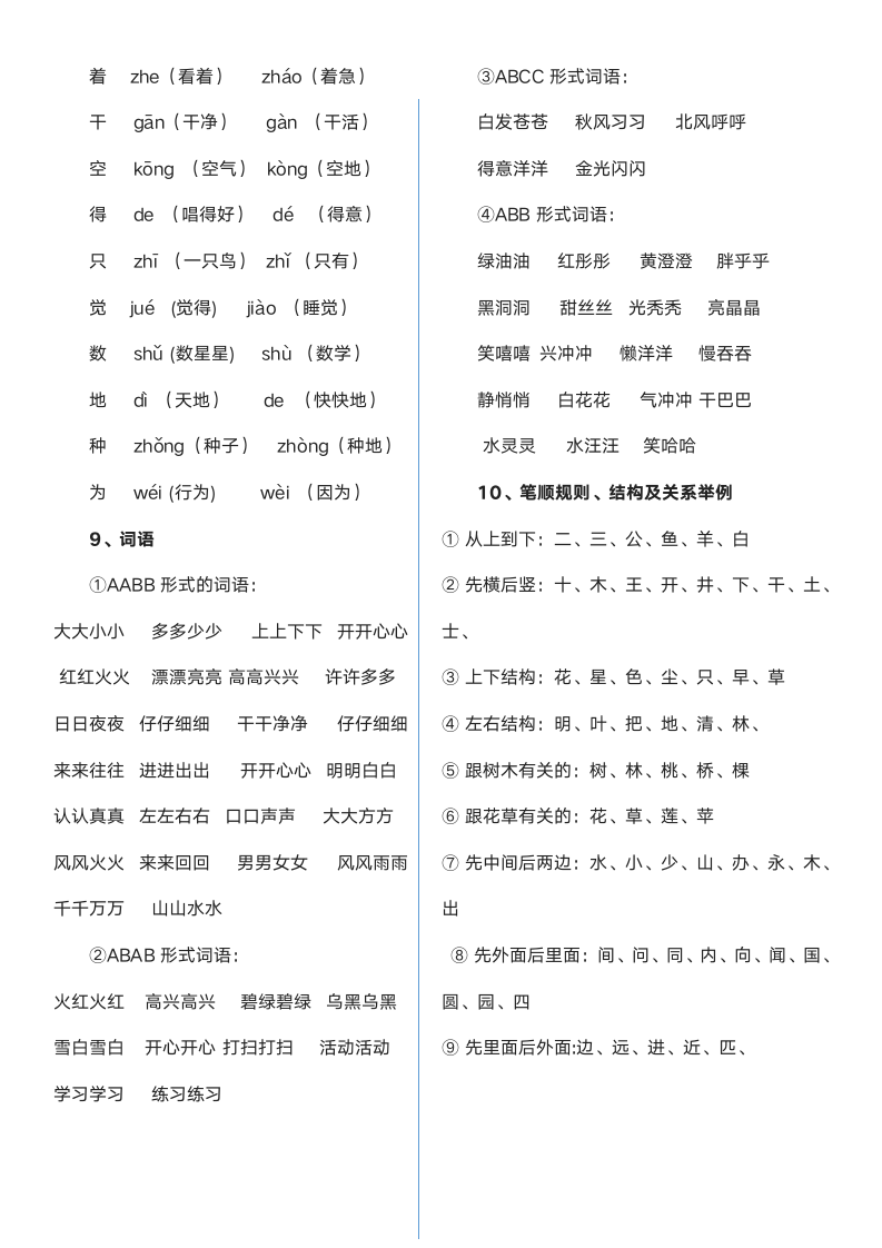 小学一年级语文上册全部知识点汇.wps第4页