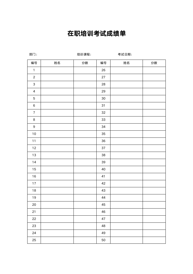 在职培训考试成绩单.doc第1页