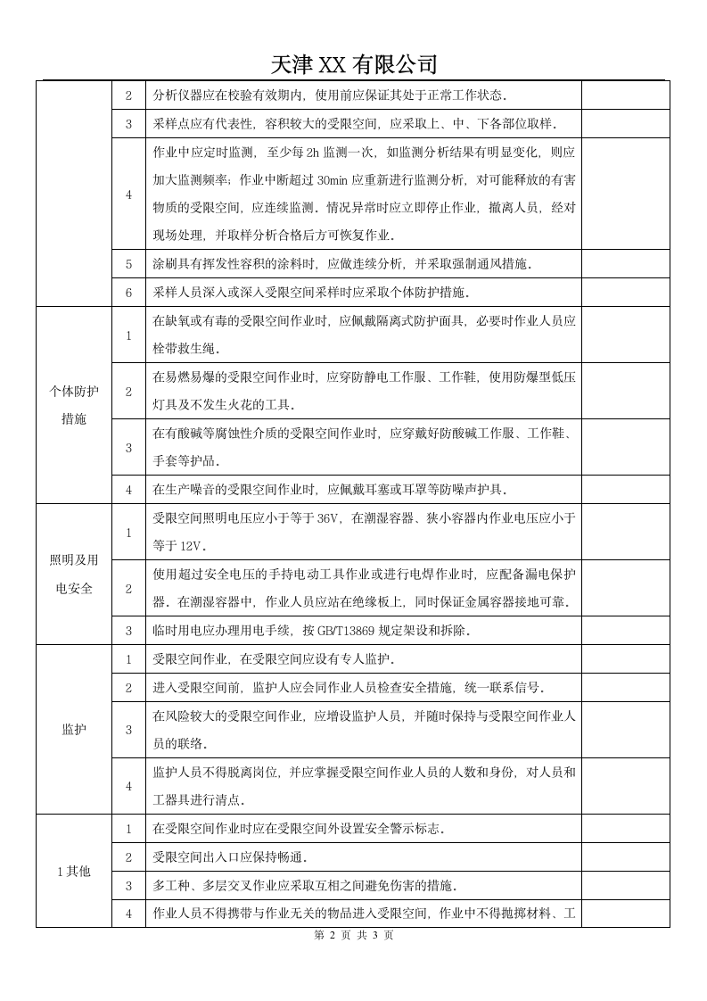 受限空间作业专项检查表.doc第2页