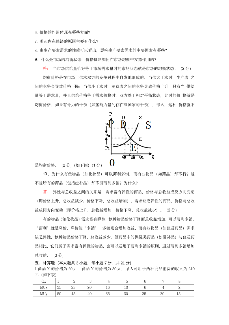 广东省自考微观经济学总复习及参考答案第13页