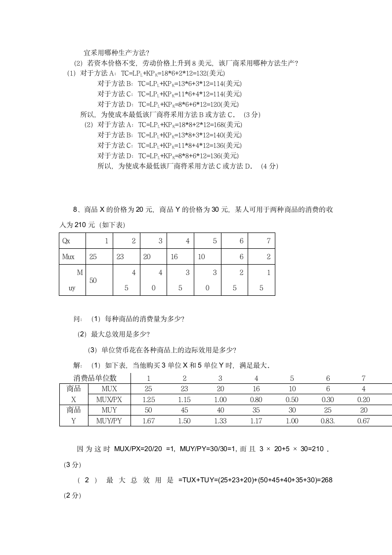 广东省自考微观经济学总复习及参考答案第16页