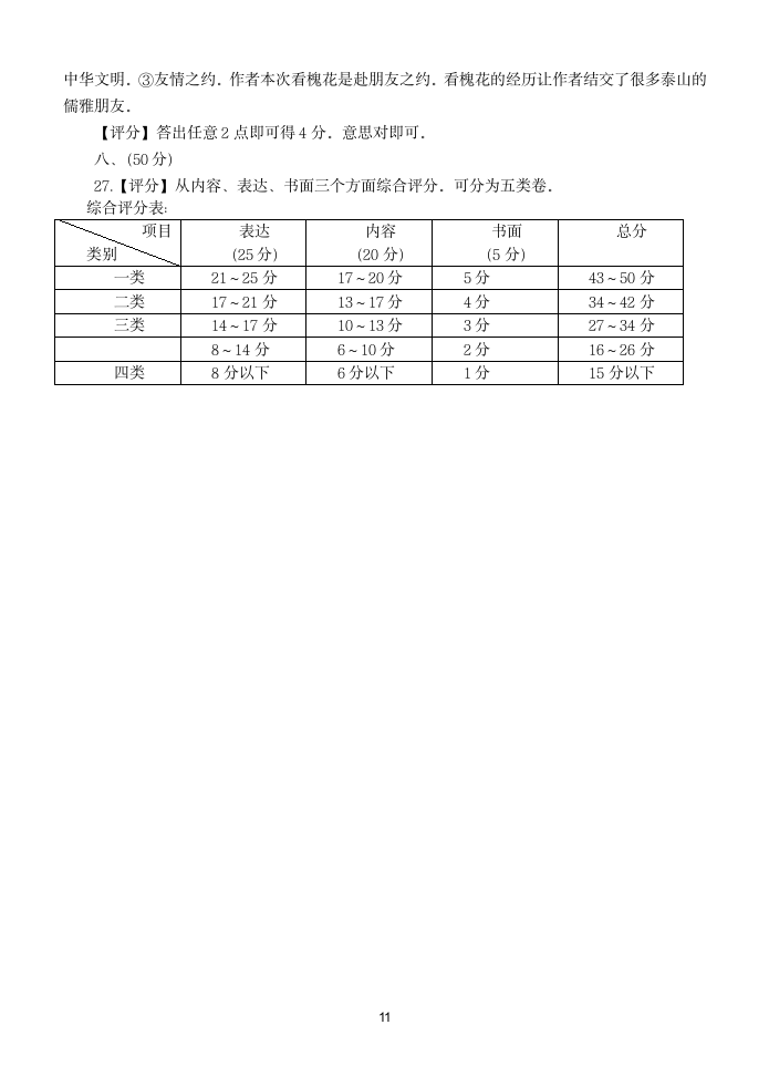 泰安市2019年初中学业水平考试语文试题第11页