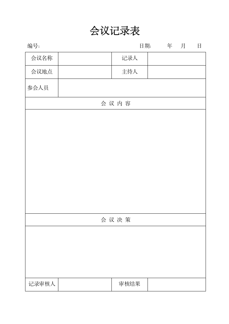 会议记录表.wps第1页