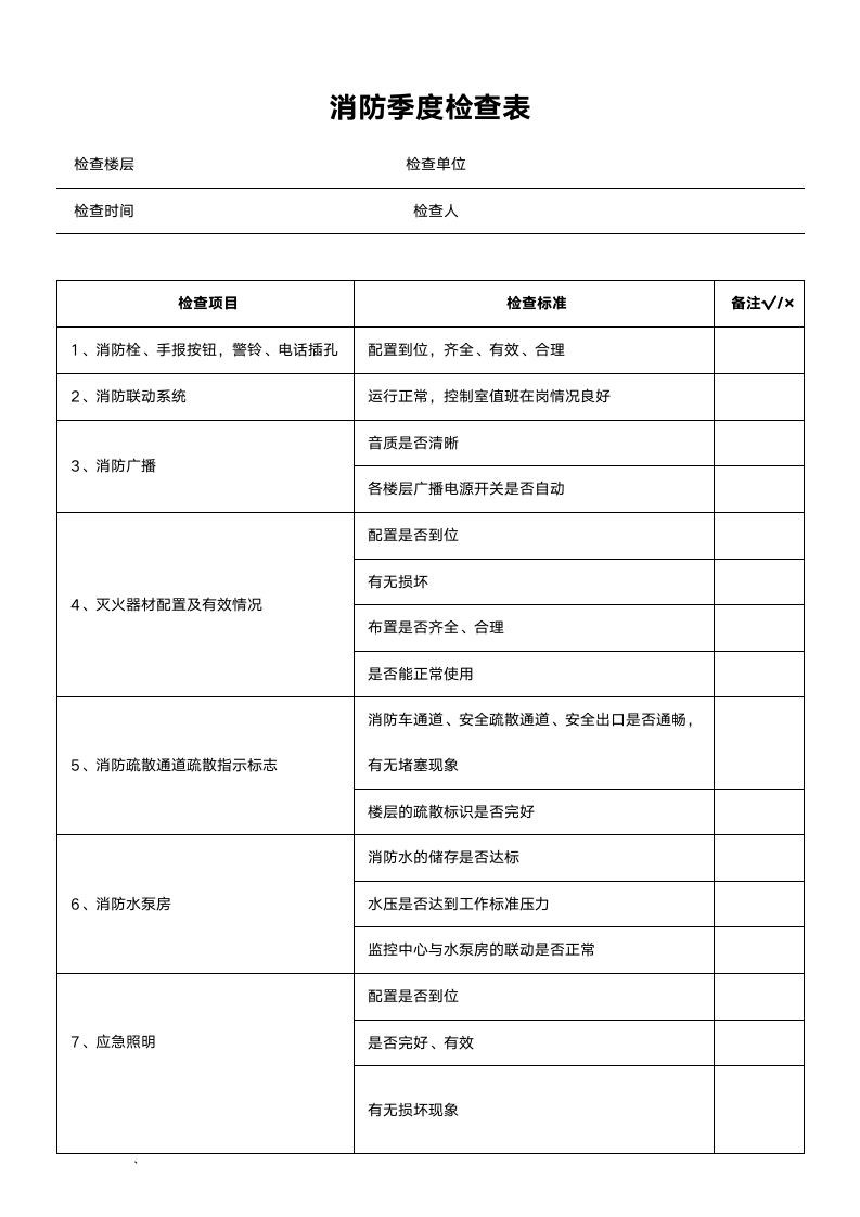 消防检查表.docx