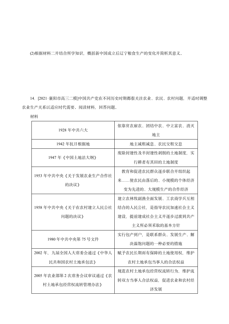 社会热点集训4 关注民生——“三农”问题与美丽乡村--2022届高考历史二轮专题复习（Word版，含解析）.doc第4页