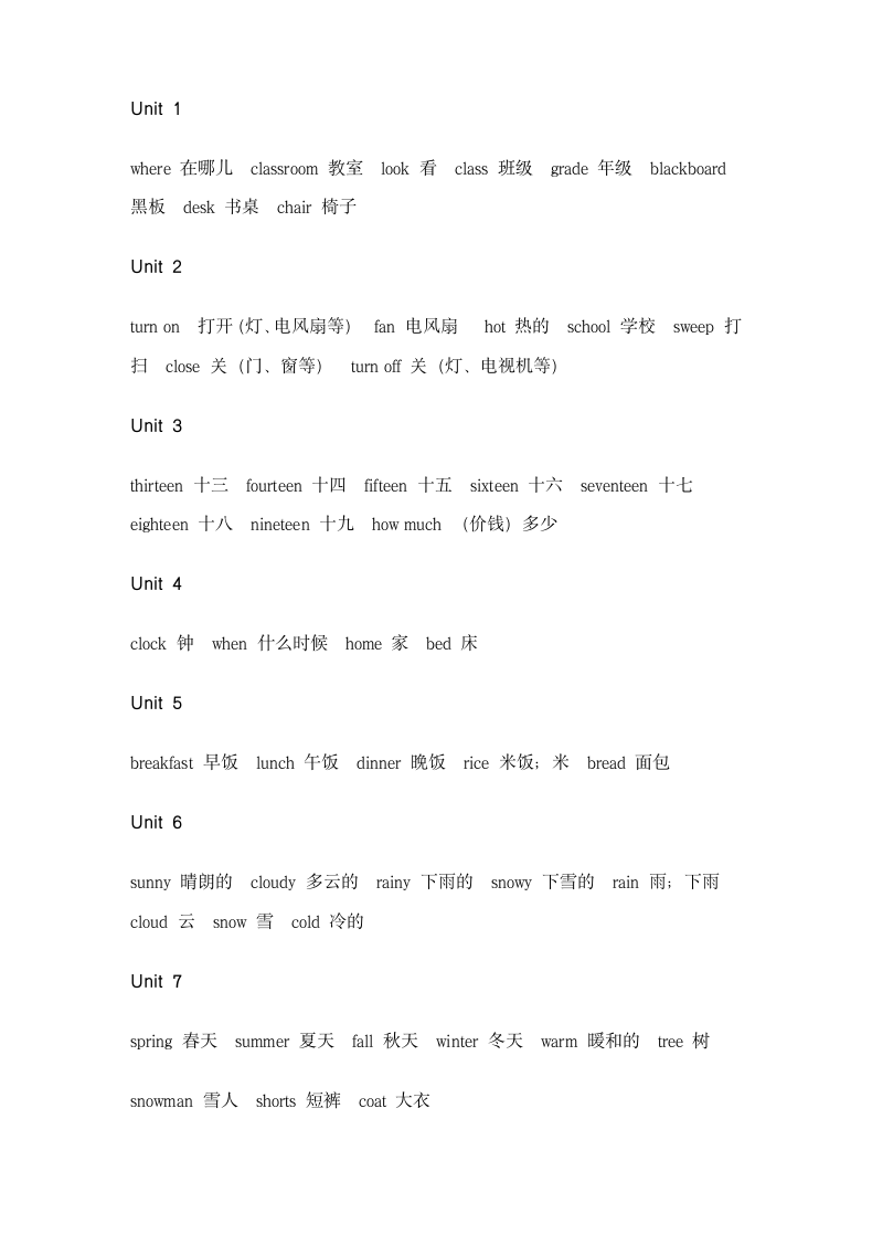 闽教版小学英语单词归纳集合.docx第5页