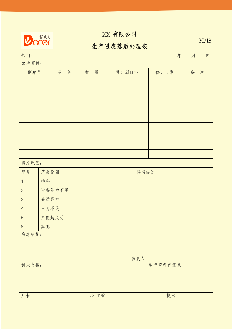 生产进度落后处理表.docx第1页