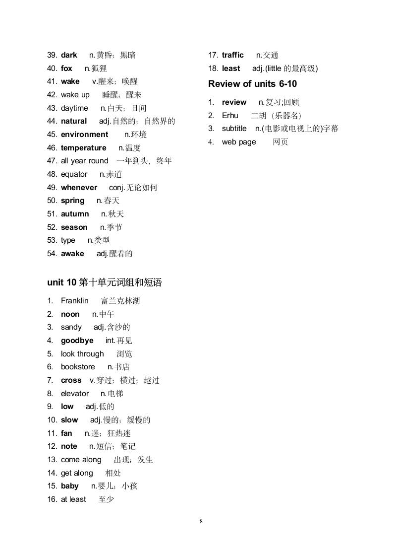 初二（八年级）下册英语单词表.doc第8页