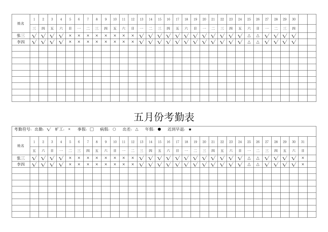 全年考勤明细表.docx第3页