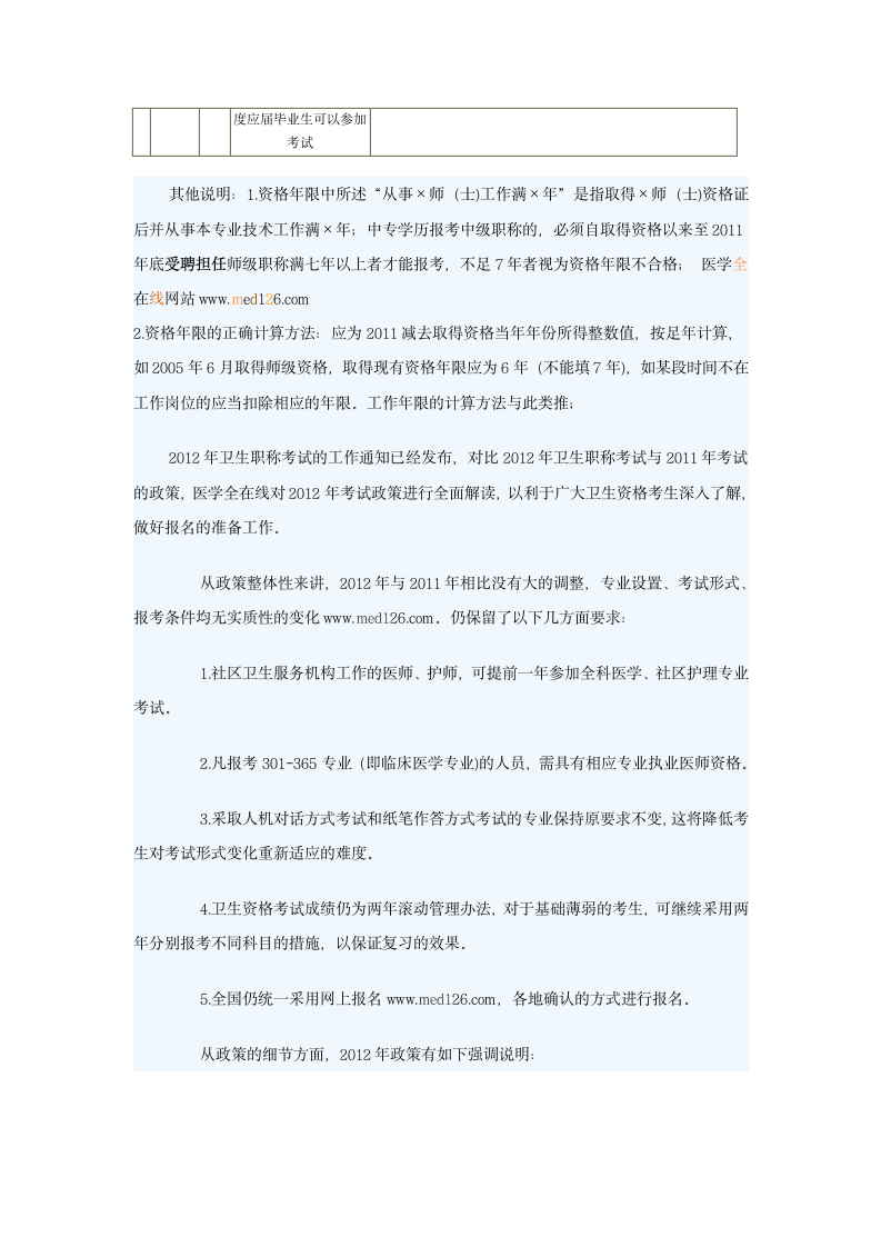 卫生专业技术资格考试报名条件第4页