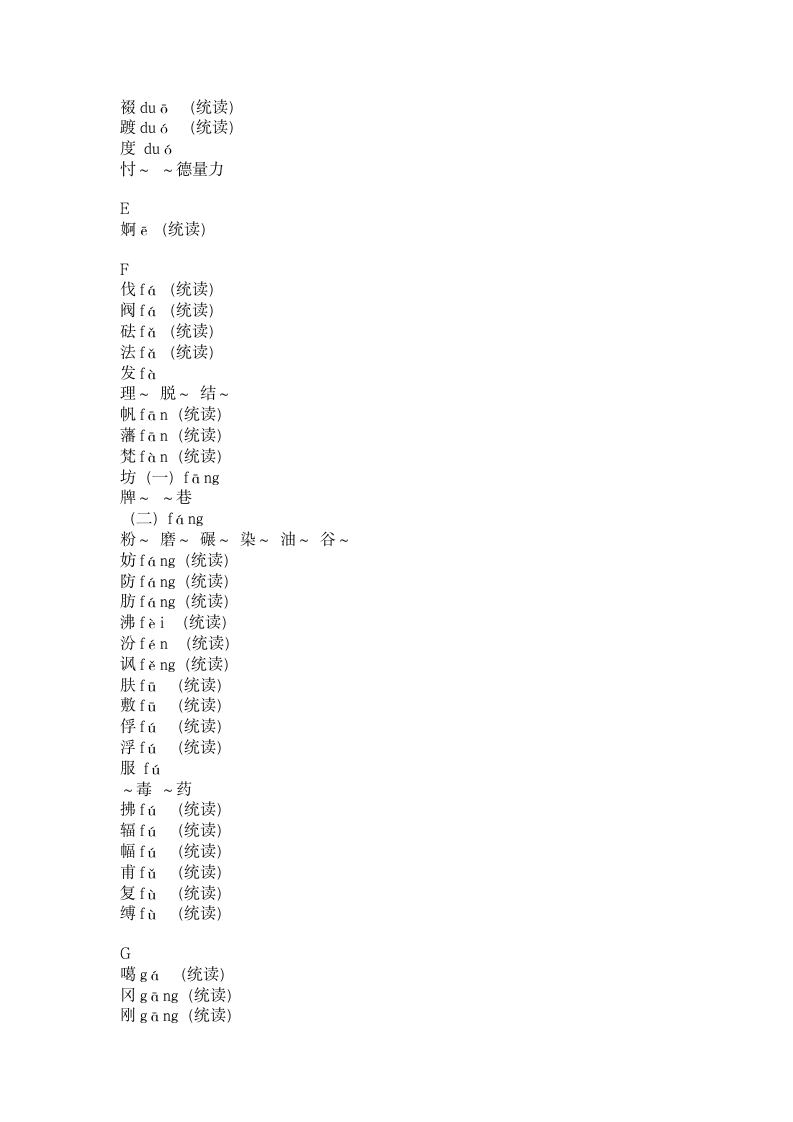 普通话等级考试【多音字表】第8页