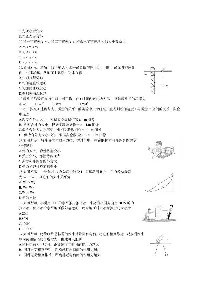 2011江苏小高考物理试卷第2页