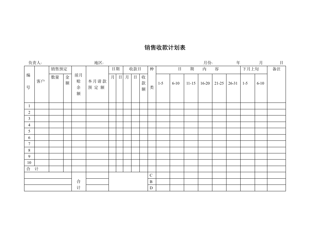 销售收款计划表.doc第1页