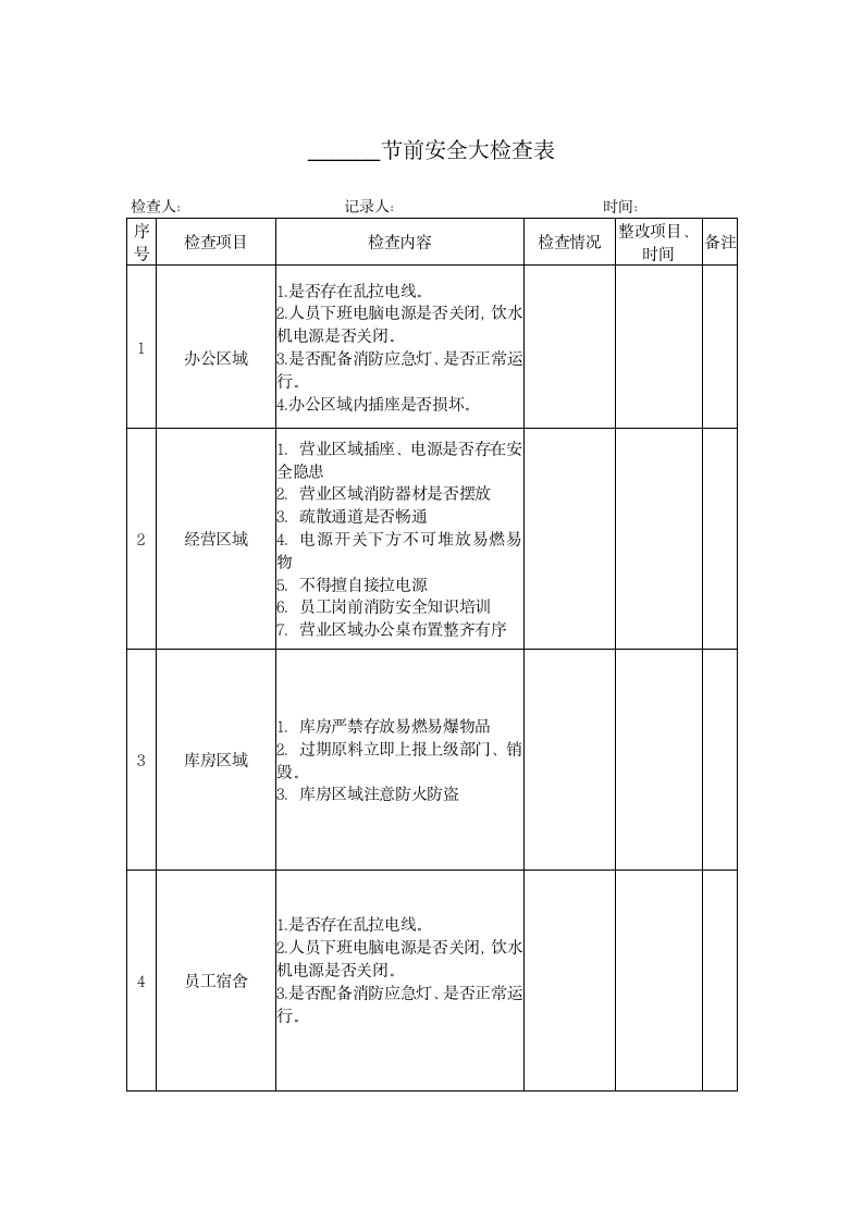 节前安全大检查表.docx第1页