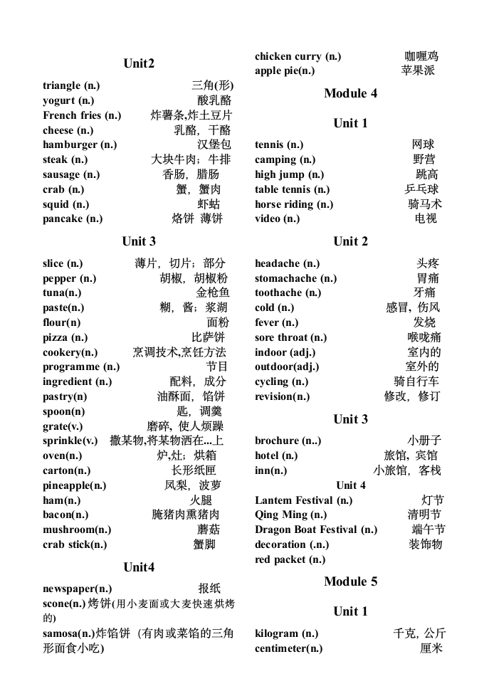 初二英语单词表[上学期].doc第2页