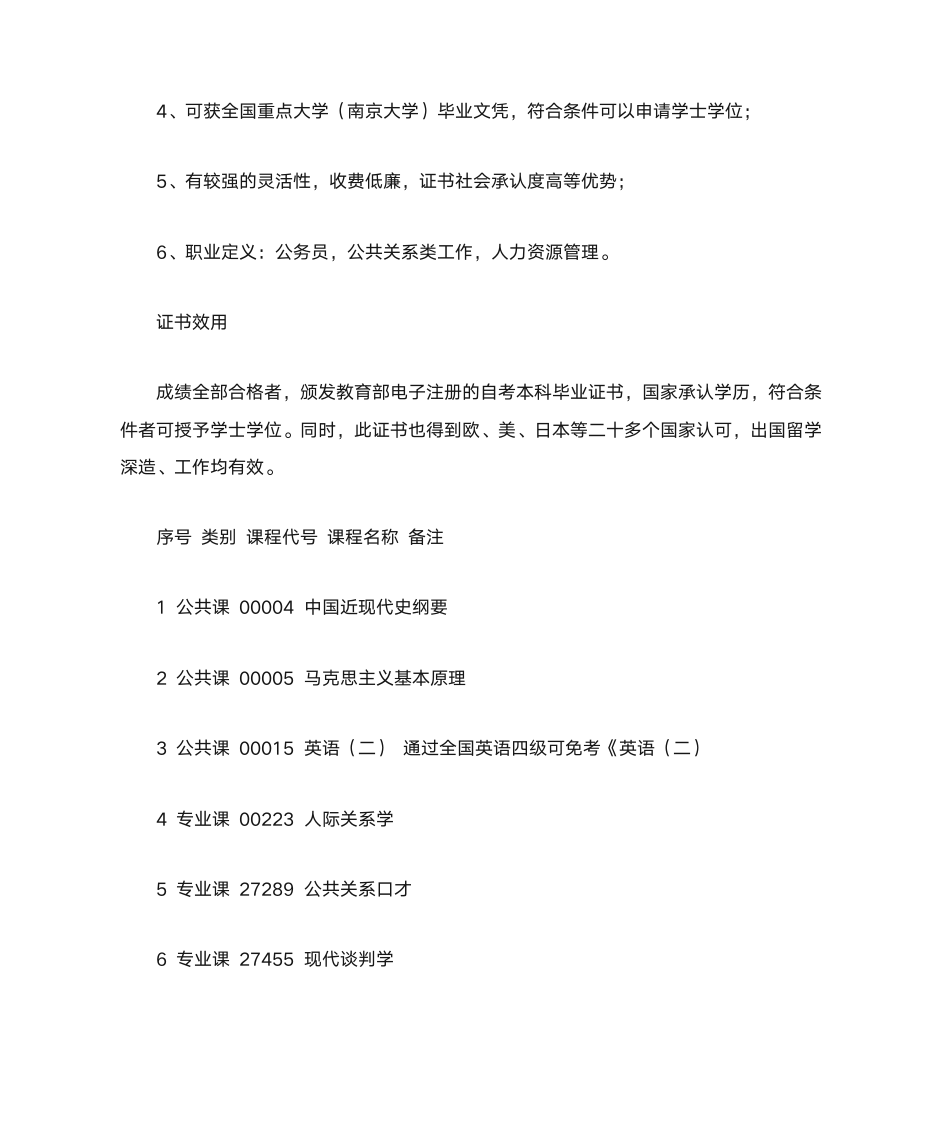 南京大学自考本科公共关系专业第2页