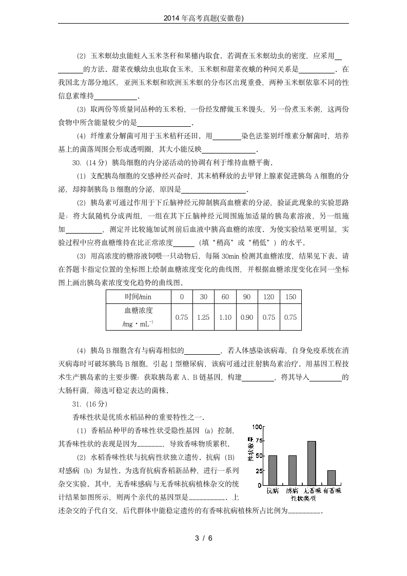 2014年高考真题(安徽卷)第3页