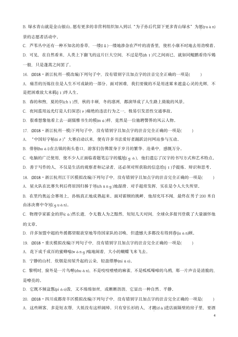 历年语文中考专题之字音字形练习.doc第4页