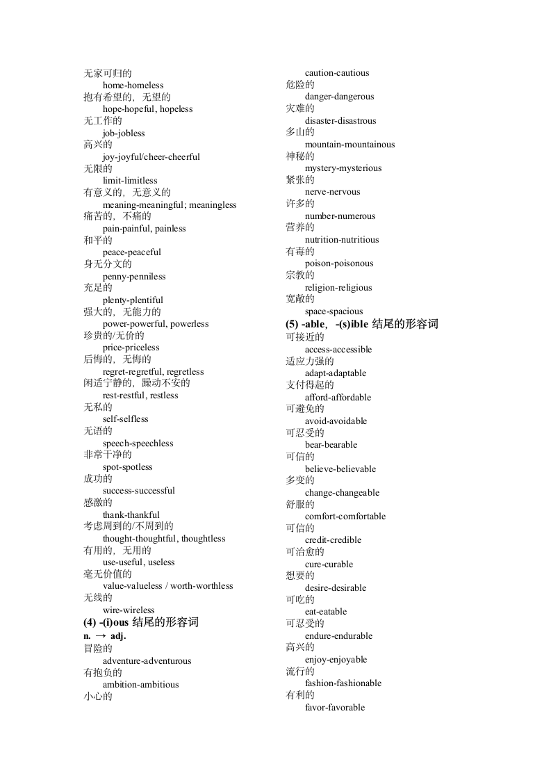 2022年中考英语词汇前缀和后缀总结.doc第9页