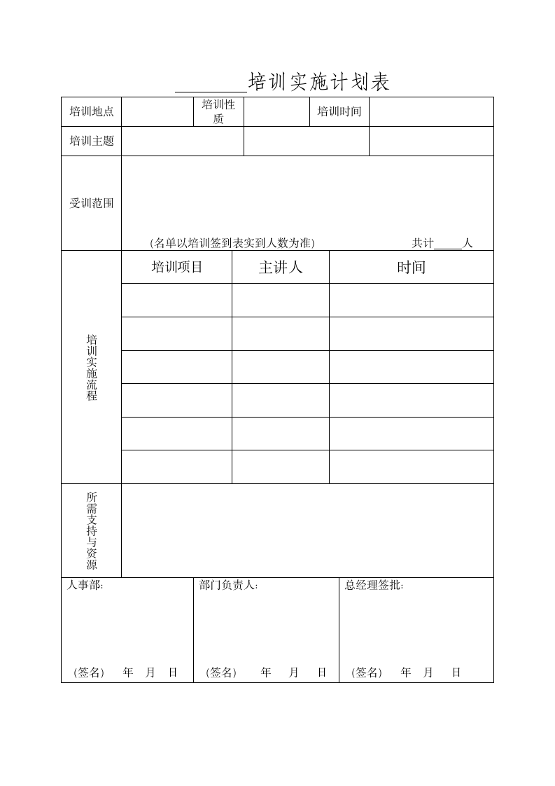 培训实施计划表.docx第1页