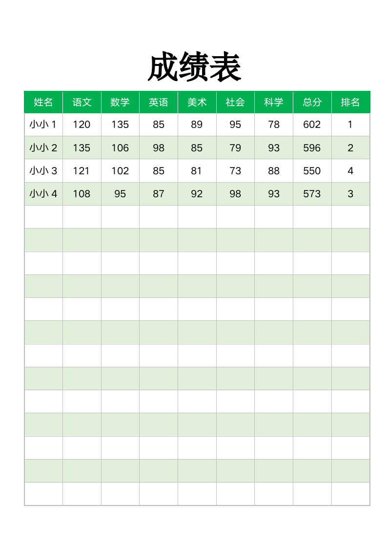 学生成绩表.docx第1页