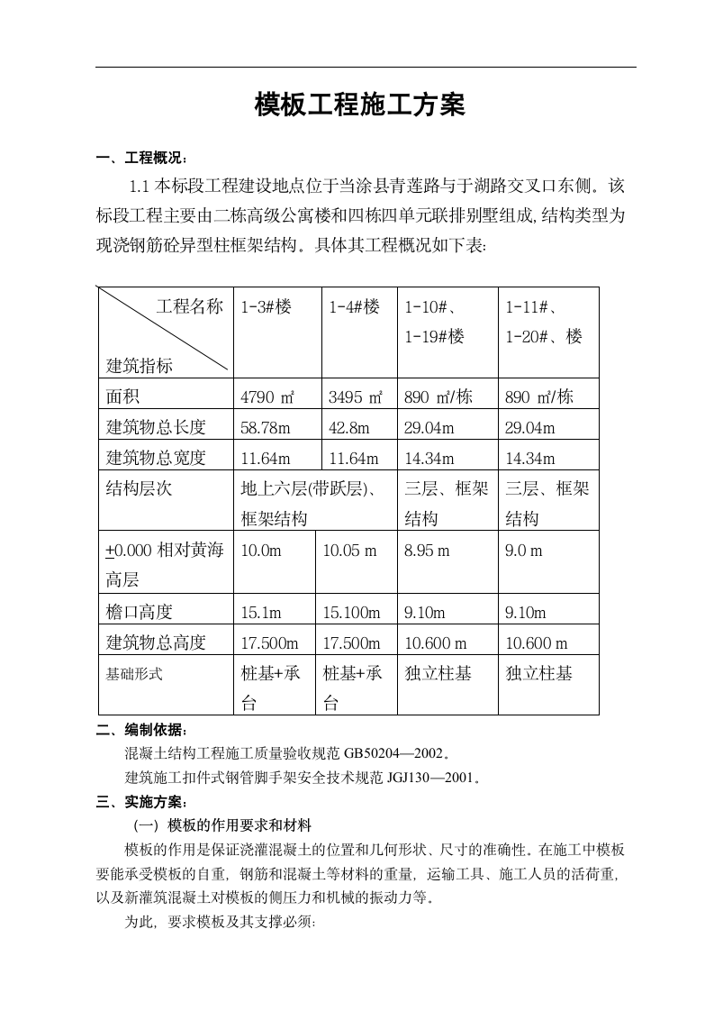 模板工程施工方案.doc