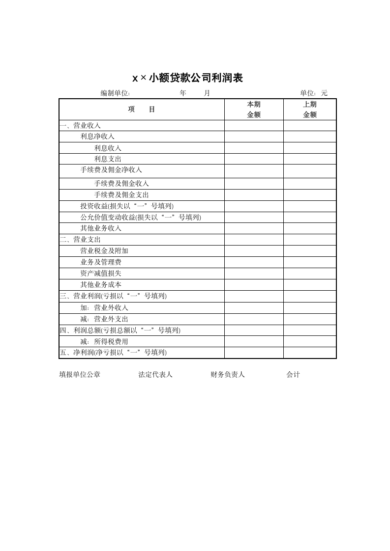 小额贷款公司财务报表.doc第2页