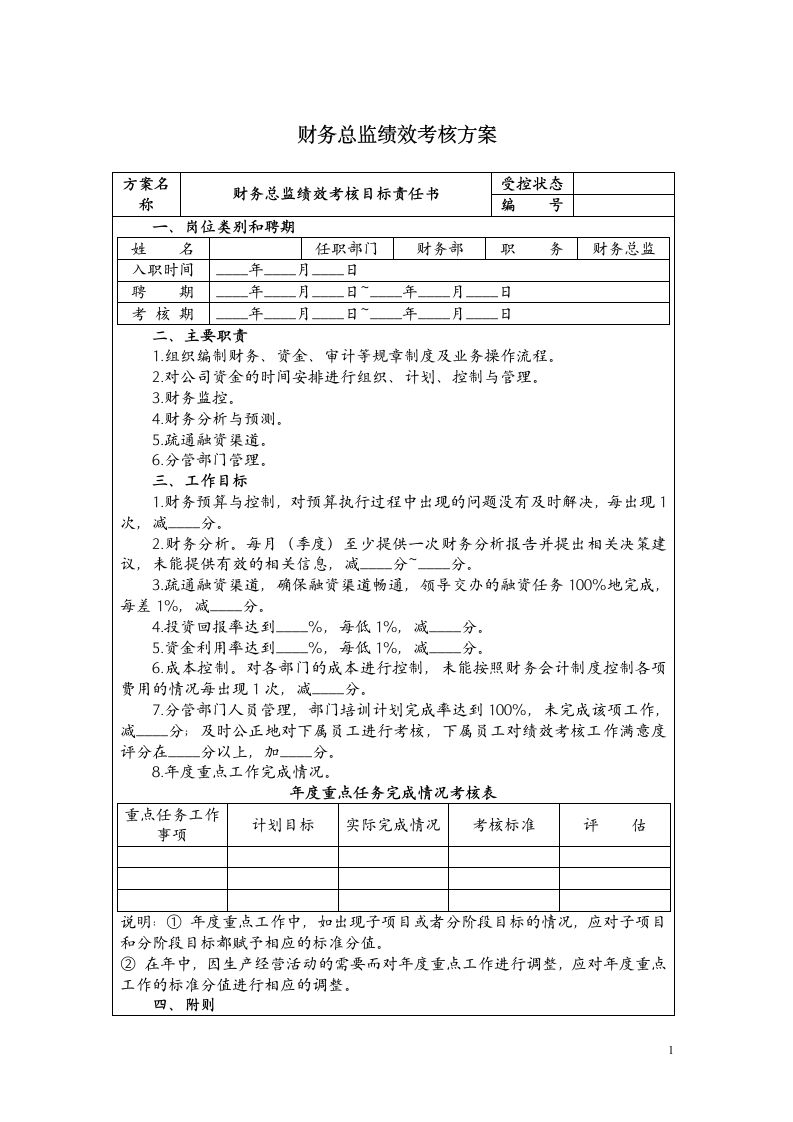 财务主管绩效考核方案.doc第1页