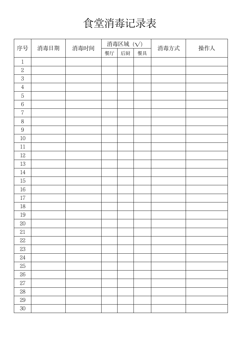 食堂消毒记录表.docx第1页