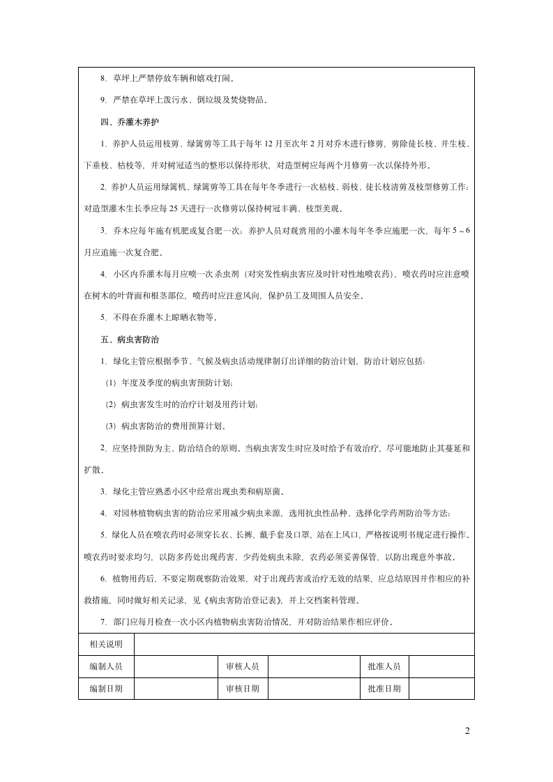 绿化养护实施办法.wpt第2页