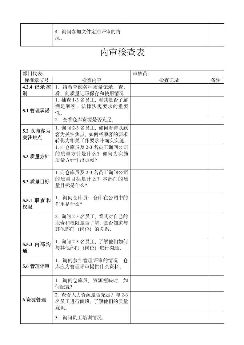 仓库内审检查表.docx第3页