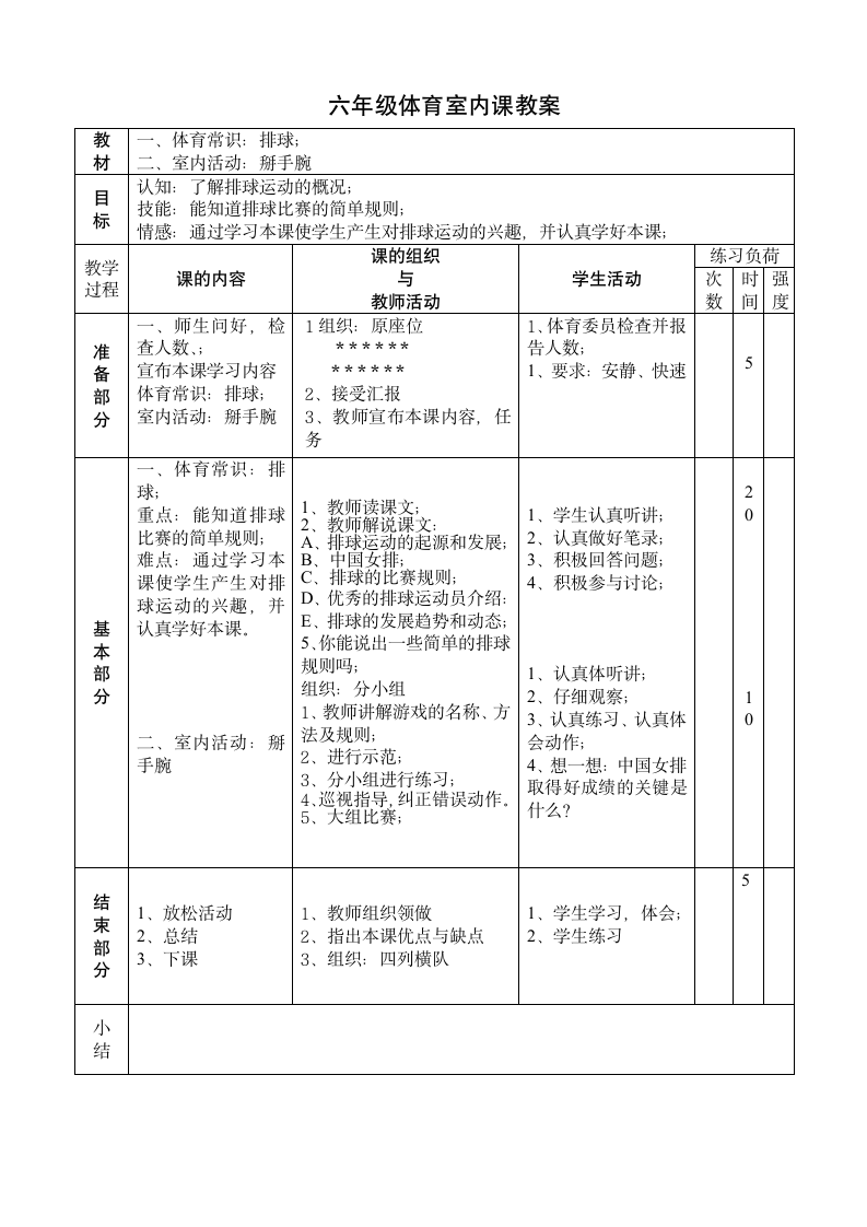 六年级体育室内课教案.doc第2页