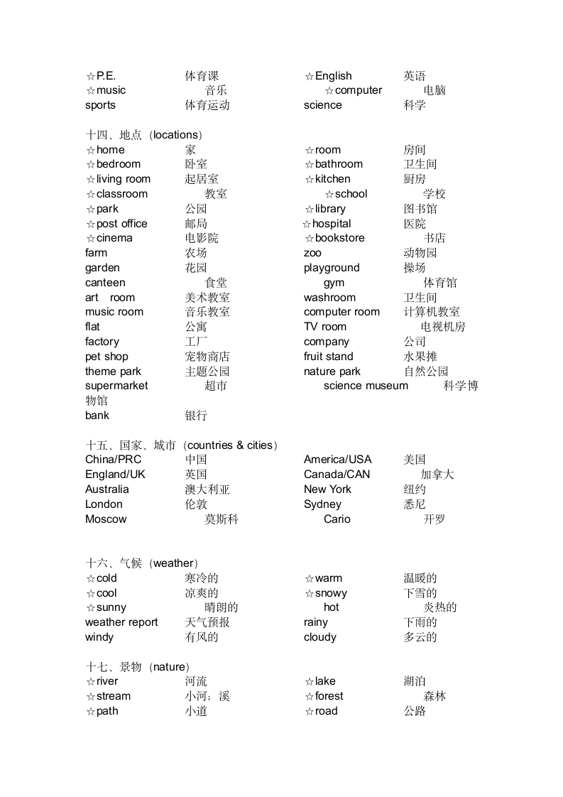 人教版(PEP)小升初单词分类精心汇总.doc第5页