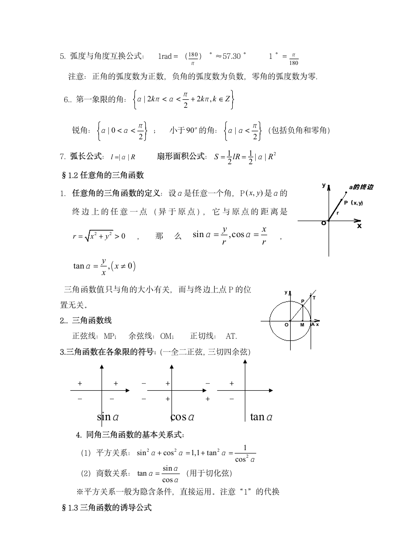 高一三角函数知识点梳理总结.docx第2页