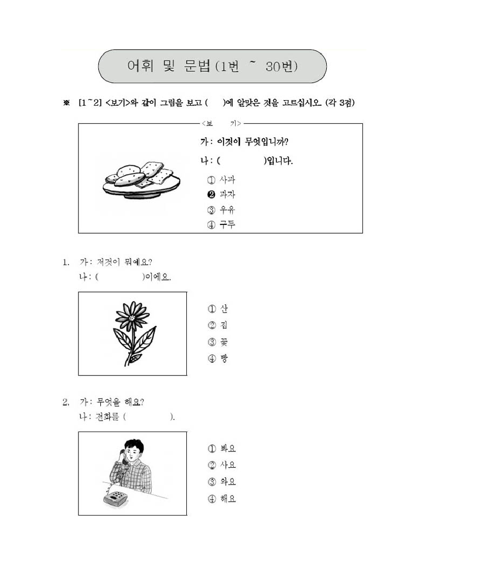 韩语能力测试第2页