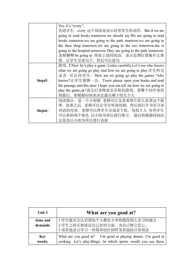 剑桥少儿英语三级教案B第4页