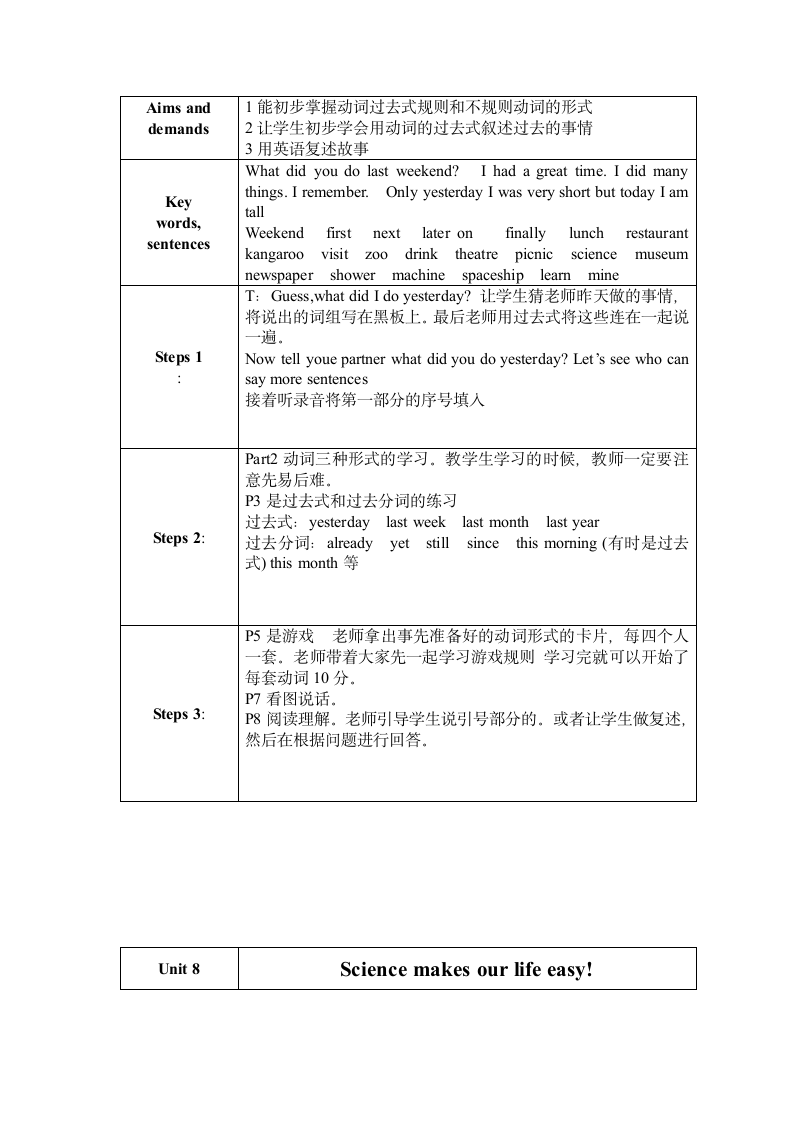 剑桥少儿英语三级教案B第9页