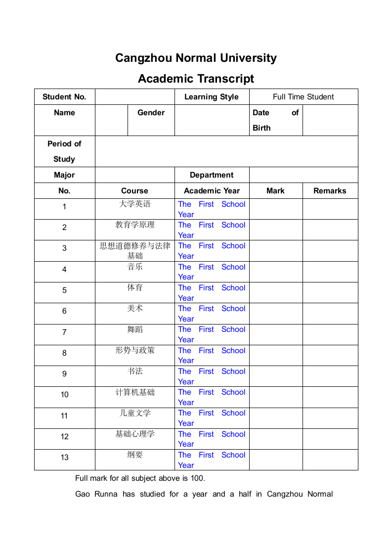 (2份)附件12.打印大学成绩单模板第2页