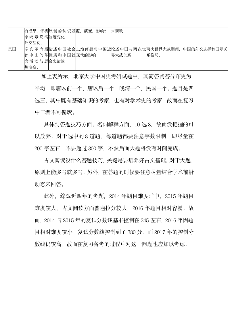 北京大学历史学系中国史考研的几点建议第4页