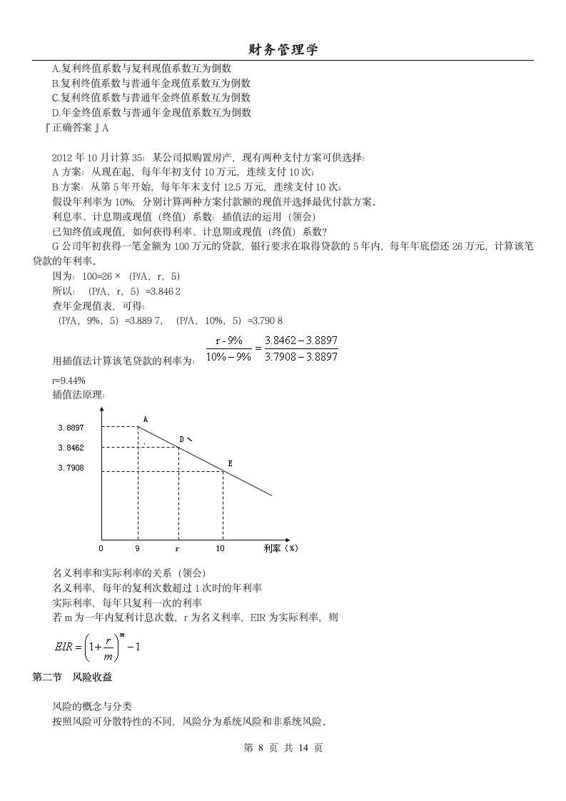 14年版自考串讲财务管理学(第二章 时间价值)第8页