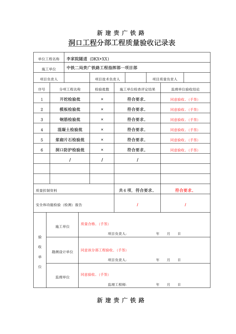 隧道分部工程质量验收表.doc第2页