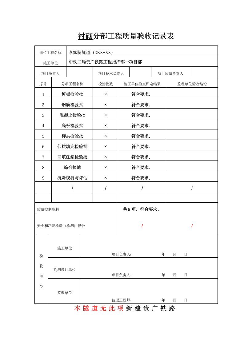 隧道分部工程质量验收表.doc第6页