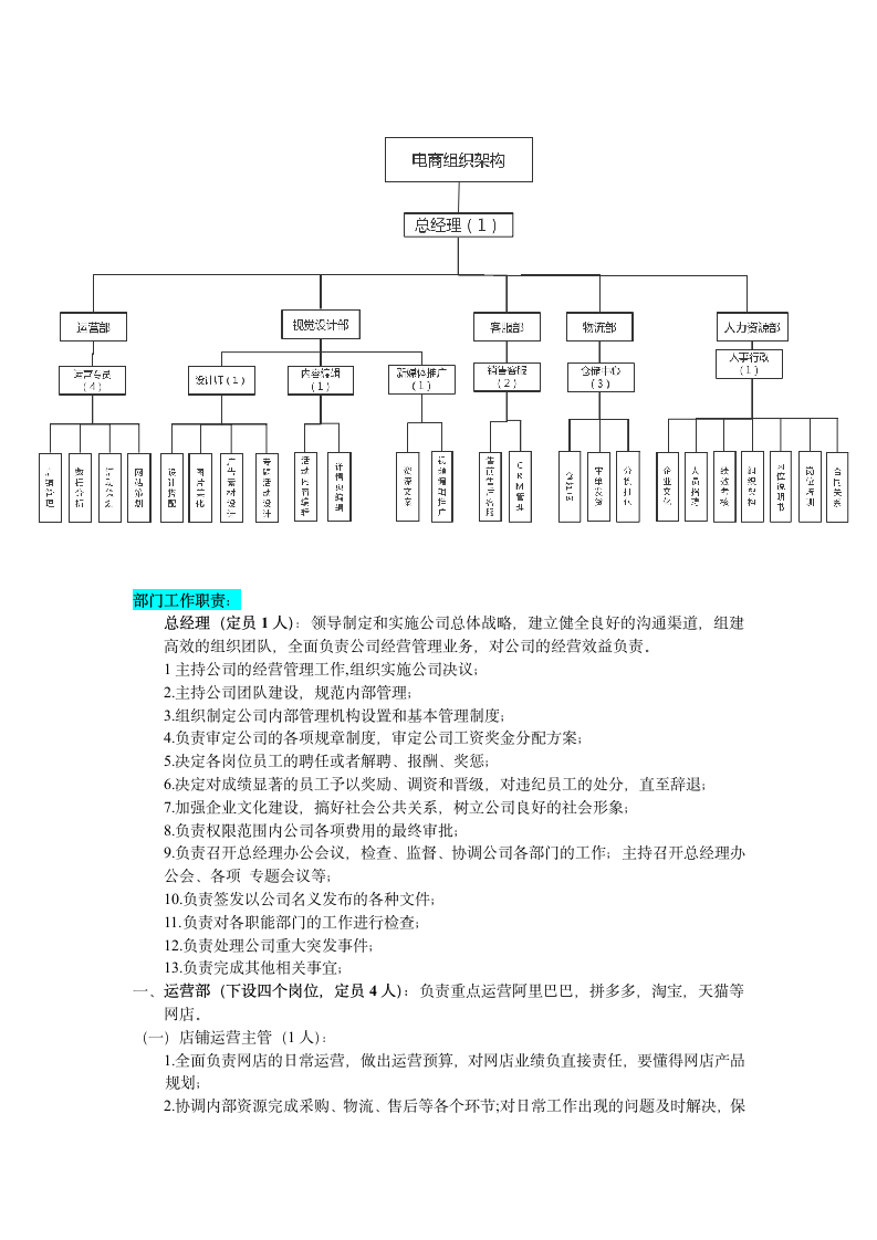 电商组织架构及运营管理.docx