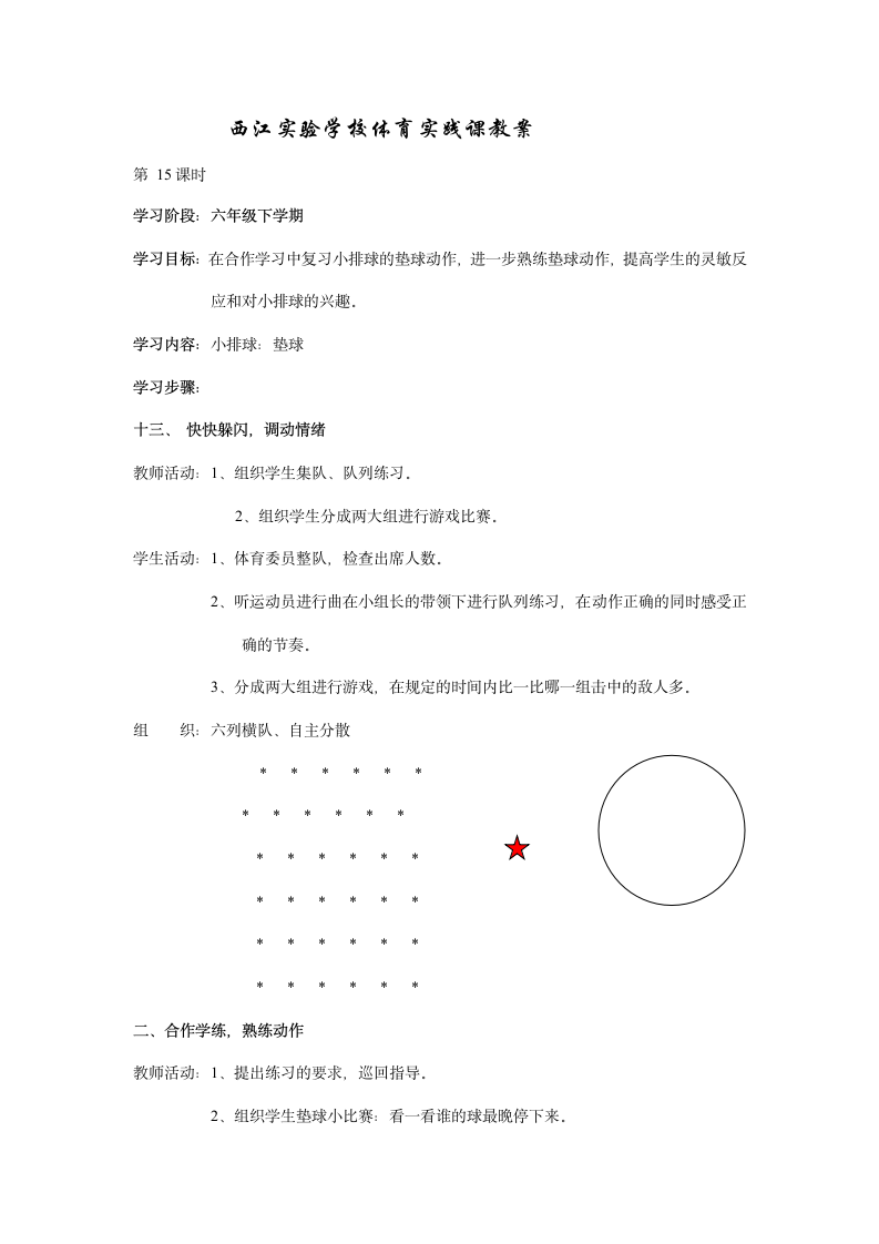 六年级下学期体育教案.doc第20页