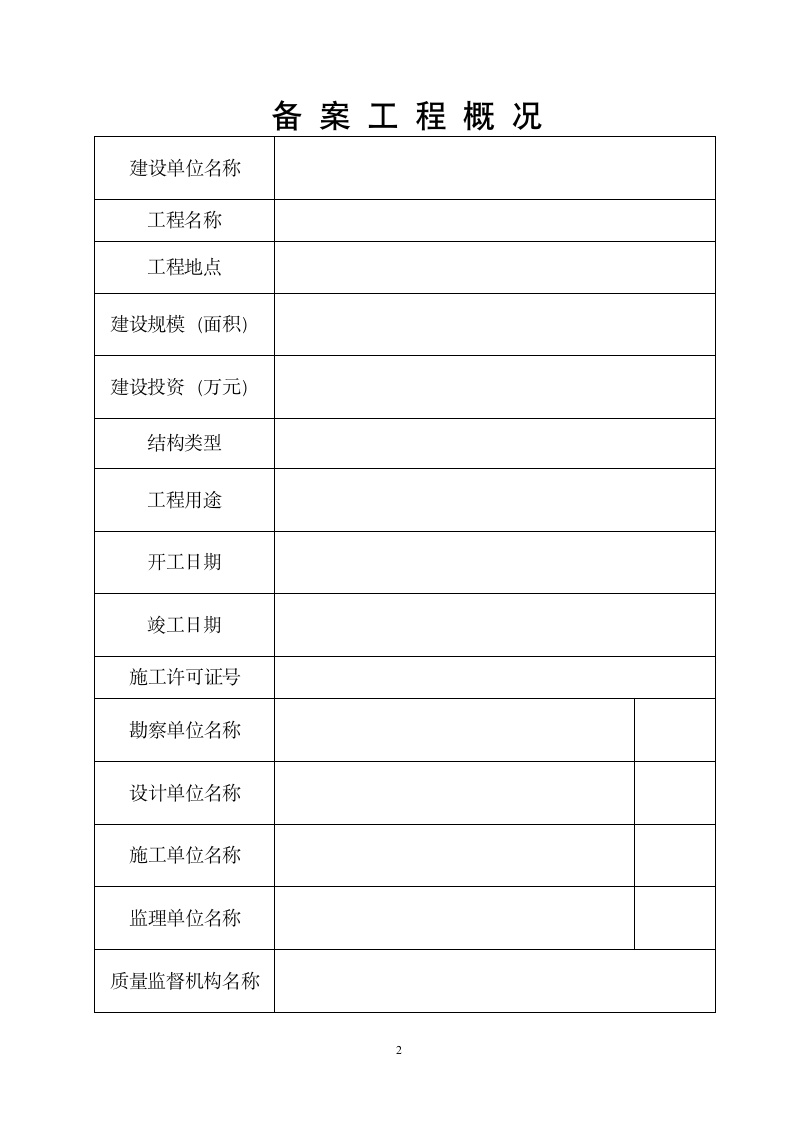 竣工报告及竣工验收表格.doc第2页