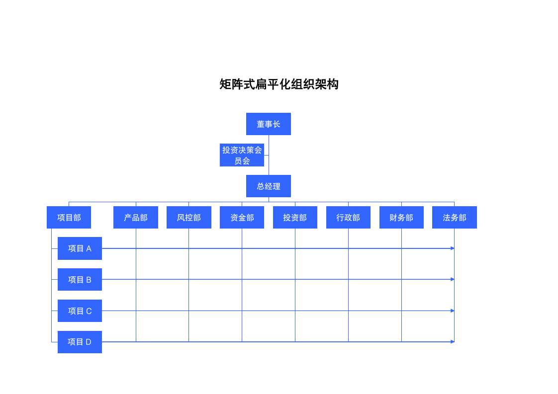 矩阵式扁平化组织架构.docx