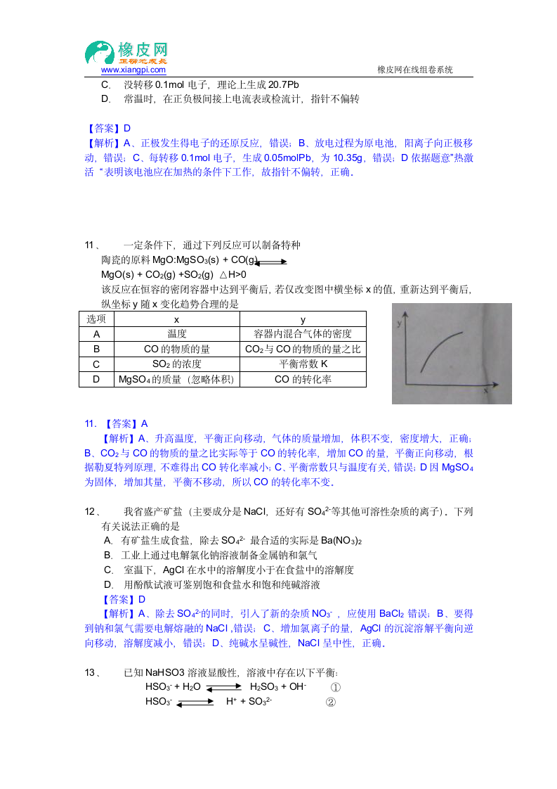 2013年高考真题——理综化学(安徽卷)解析版第2页