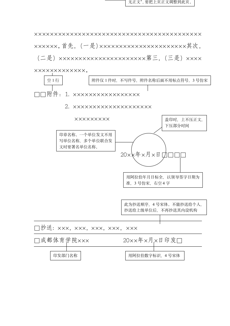 成都体育学院红头文件通知模板第2页